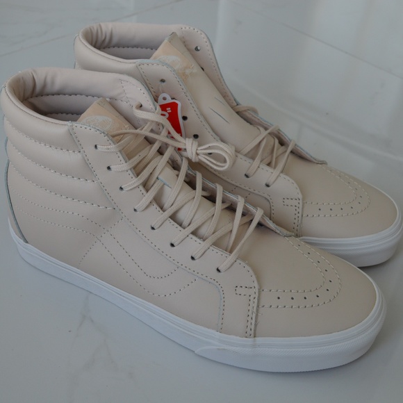 VANS SK8-HI REISSUE DX LEATHER WHISPER PINK SHOES - Picture 5 of 16